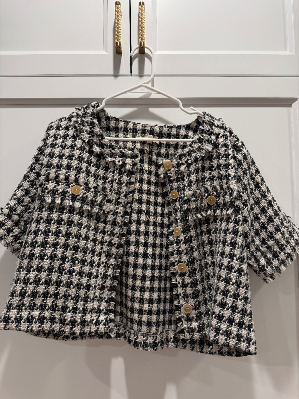 Black & White Short Blazer - Mystree Size L